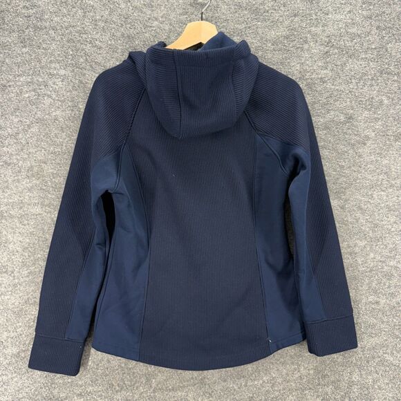 Swiss Tech Jacket Women S Small Blue Full Zip Hooded Fleece Long Sleeve Pockets - Picture 2 of 8